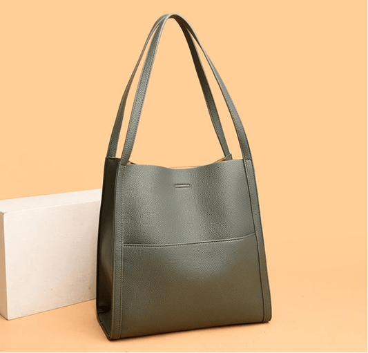 🥳👜Borsa semplice e monocolore in vera pelle