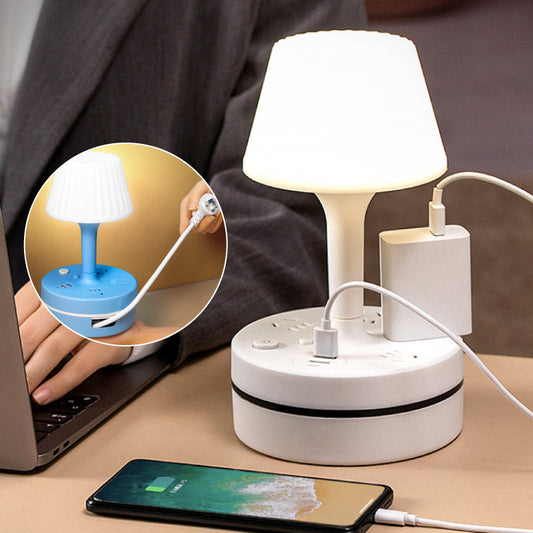 Lampada da notte con prese AC e porte USB