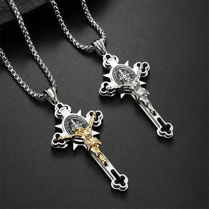 Collana con pendente a forma di croce di protezione Benedict【ACQUISTA 2 RICEVI 1 GRATIS】