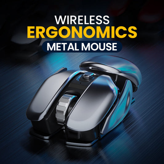 🔥Mouse in metallo ergonomico wireless